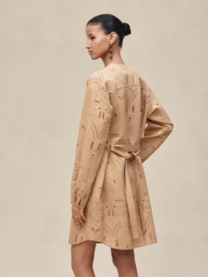 Embroidered short shirt dress, View: Worn, worn, view 4 of 4
