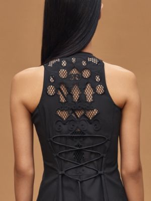 Embroidered sleeveless long dress, View: Worn, worn, view 5 of 7