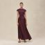 Vestido drapeado con detalle joya, rouge bordeaux, Le informaremos cuando este producto esté de nuevo disponible