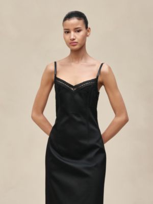 Embroidered dress with shoulder straps, View: Worn, worn, view 4 of 8