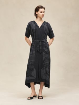 "Soleil de Soie Poudre" classic caftan, View: Worn, worn, view 4 of 6
