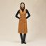 Wraparound dress, marron ocre