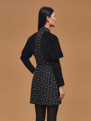 "Porte-Bonheur Bandana" mixed materials dress, View: Worn, worn, view 3 of 6