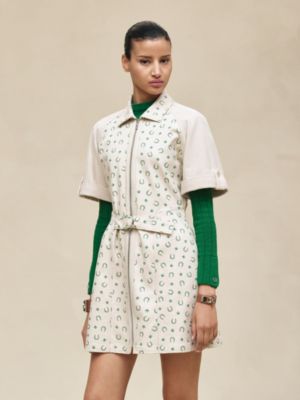 "Porte-Bonheur Bandana" mixed materials dress, View: Worn, worn, view 2 of 6