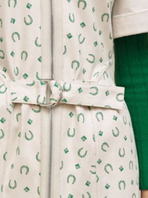 "Porte-Bonheur Bandana" mixed materials dress, View: Worn, worn, view 5 of 6