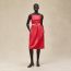 "Mosaique" pouch dress, rose pivoine