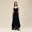 Long nightgown dress, noir, We will notify you when this product is back in stock