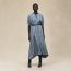 Caftan classique imprimé «&nbsp;Cahier du Colporteur&nbsp;», bleu adriatique, Nous vous informerons lorsque ce produit sera disponible