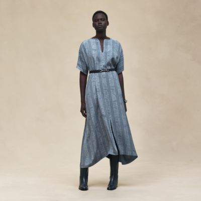 Caftan classique imprimé «&nbsp;Cahier du Colporteur&nbsp;»