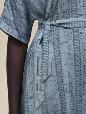 Caftán clásico estampado "Cahier du Colporteur", Vista: Ver artículo puesto, worn, vista 6 de 6