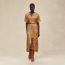 "Etriers Remix" classic caftan, marron ocre