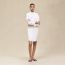 Robe cocoon motif «&nbsp;H Kelly&nbsp;», blanc cassé