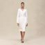 "H Kelly" wraparound dress, blanc cassé