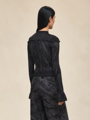 "Soleil de Soie Poudre" smocked blouse, View: Worn, worn, view 3 of 5