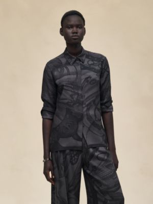 "Soleil de Soie Poudre" classic shirt, View: Worn, worn, view 3 of 6