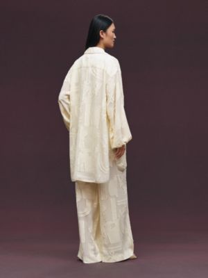 Chemise ample imprimé «&nbsp;En Désordre Fils Coupés&nbsp;», Vue: Vue portée, worn, vue 3 sur 6