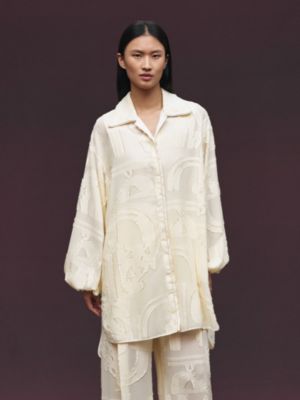 Chemise ample imprimé «&nbsp;En Désordre Fils Coupés&nbsp;», Vue: Vue portée, worn, vue 4 sur 6