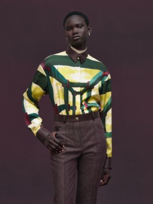 Chemise imprimé «&nbsp;Perspective&nbsp;», Vue: Vue portée, worn, vue 2 sur 4