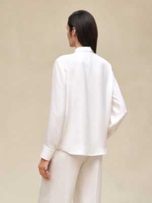 Camisa com gola echarpe, Exibir: Sendo usado, worn, visualizar 3 de 7