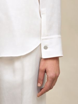 Camisa com gola echarpe, Exibir: Sendo usado, worn, visualizar 7 de 7