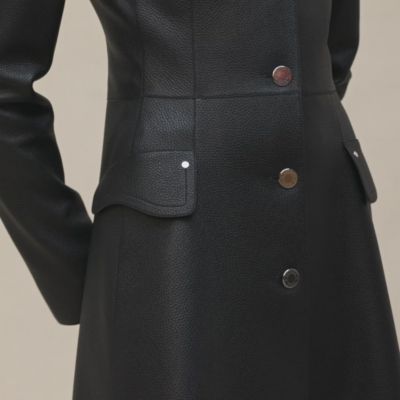 Equestrian leather coat, View: video, view 2 of 9