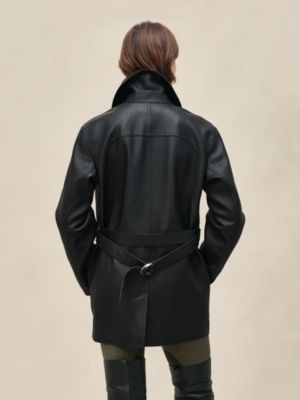 가죽 피코트, 보기: 이미지: 제품 착용 이미지, worn, 4개 중 7번째 보기