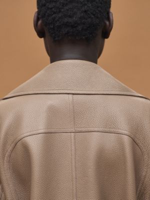 가죽 피코트, 보기: 이미지: 제품 착용 이미지, worn, 6개 중 6번째 보기