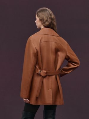 가죽 피코트, 보기: 이미지: 제품 착용 이미지, worn, 4개 중 7번째 보기