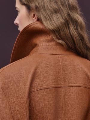 가죽 피코트, 보기: 이미지: 제품 착용 이미지, worn, 7개 중 7번째 보기