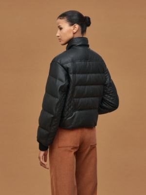 Leather puffer coat, View: Worn, worn, view 4 of 7