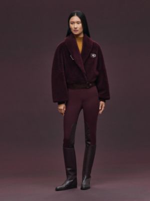 Manteau court en cuir