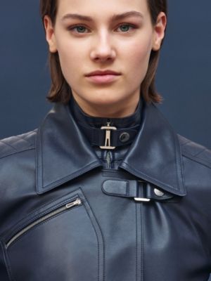 レザーショートトレンチコート, イメージ: 着用例, worn, ビュー4の8