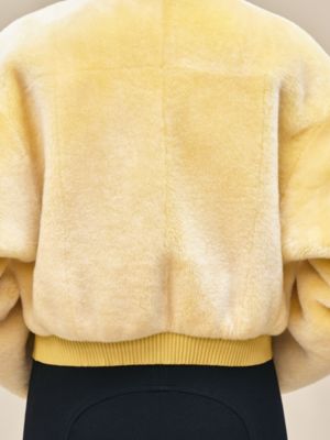 가죽 쇼트 코트, 보기: 이미지: 제품 착용 이미지, worn, 5개 중 7번째 보기