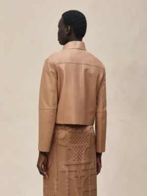Cazadora en piel, Vista: Ver artículo puesto, worn, vista 4 de 8