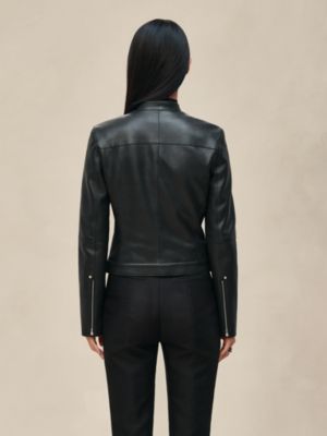 Leather biker jacket, View: Worn, worn, view 4 of 7