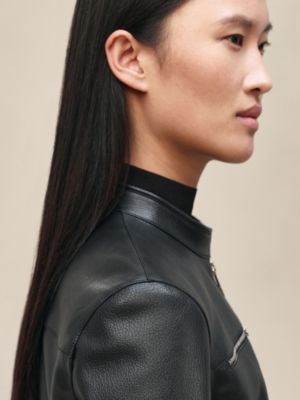 Leather biker jacket, View: Worn, worn, view 5 of 7