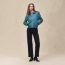 Short jacket, bleu canal
