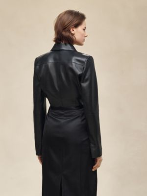 Wrap leather suit jacket, View: Worn, worn, view 4 of 7