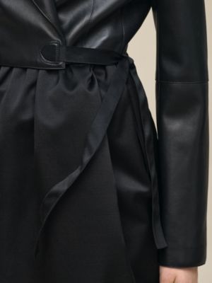 Wrap leather suit jacket, View: Worn, worn, view 6 of 7