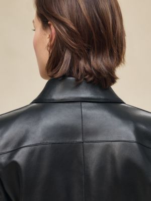 Wrap leather suit jacket, View: Worn, worn, view 7 of 7