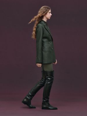 가죽 랩 수트 재킷, 보기: 이미지: 제품 착용 이미지, worn, 3개 중 7번째 보기