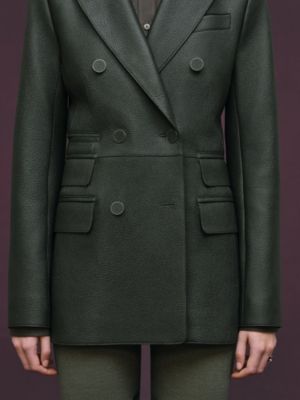 가죽 랩 수트 재킷, 보기: 이미지: 제품 착용 이미지, worn, 7개 중 7번째 보기