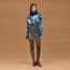 Minigonna a trapezio, gris satin