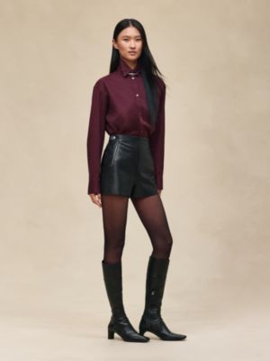 Leather shorts