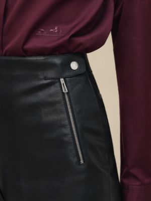 Short en cuir, Vue: Vue portée, worn, vue 4 sur 5