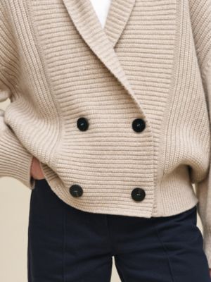캐시미어 버튼 재킷, 보기: 이미지: 제품 착용 이미지, worn, 6개 중 6번째 보기