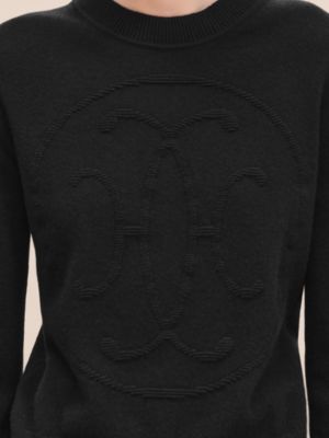 Cashmere "H Lift" long-sleeve sweater, View: Worn, worn, view 5 of 6