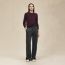 Pull manches longues motif «&nbsp;H Lift&nbsp;», rouge bordeaux