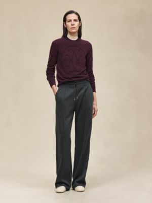 Cashmere "H Lift" long-sleeve sweater