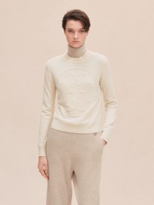 Cashmere "H Lift" long-sleeve sweater, View: Worn, worn, view 2 of 6